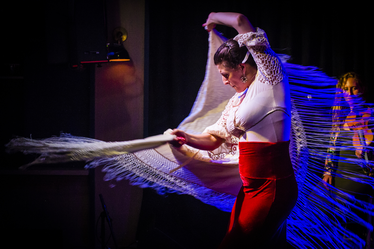 Tamar Ilana dancing with white skirt in hand 