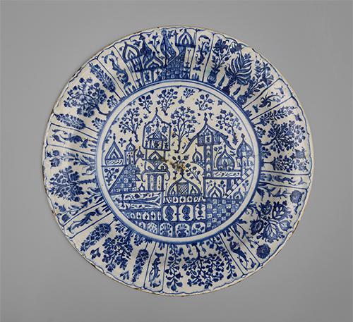 AKM589, Plate with architectural decoration