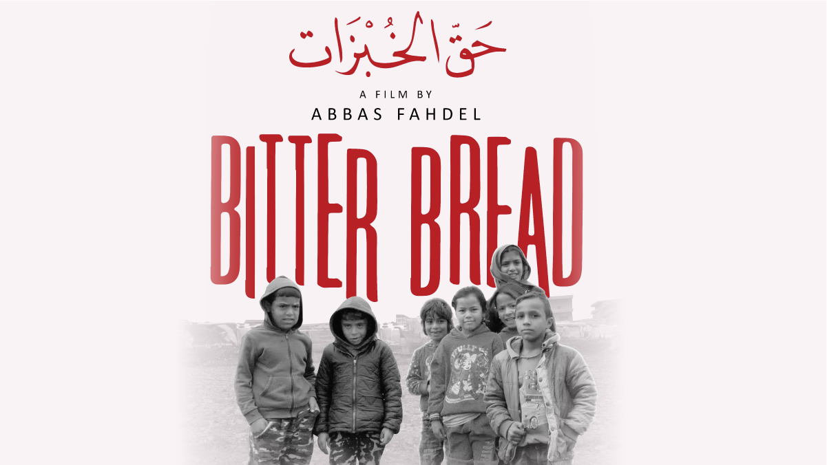Syrian refugee children are pictured on the movie poster of the 2019 documentary Bitter Bread.