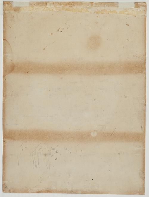 A plain side of paper, with slight markings of wear and age.